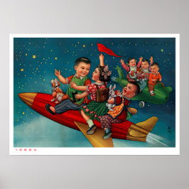 Propaganda poster do espaço chinês