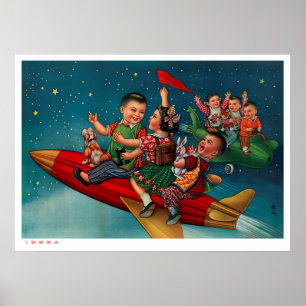 Propaganda poster do espaço chinês