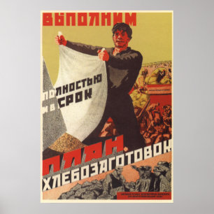 propaganda soviética Kolkhoz poster 1930