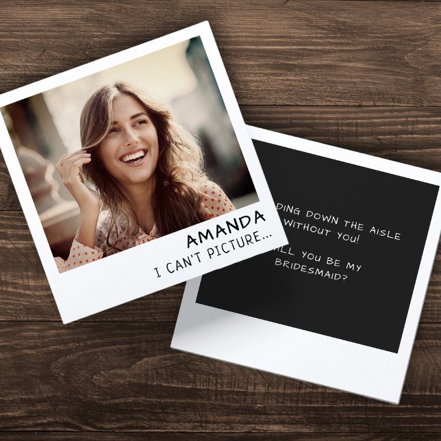Proposta de Bridesmaid com Foto da Câmara Instantâ (Instant Camera Photo Retro Bridesmaid Proposal
)