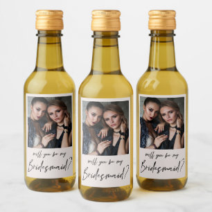Proposta de Bridesmaid de Foto Moderna Minimalista
