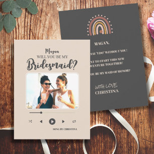 Proposta de Bridesmaid de Música Minimalista Moder