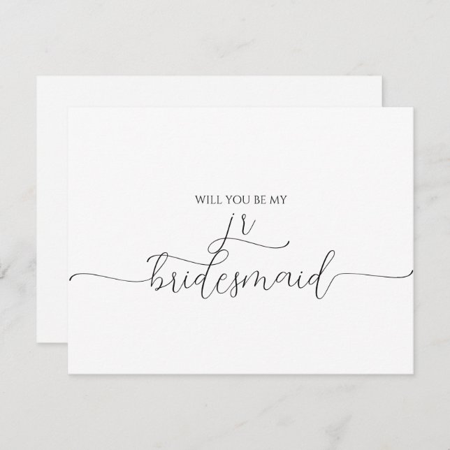 Proposta de Bridesmaid Júnior de Script Mínimo Sim (Frente/Verso)