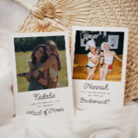 Proposta de Dama de Honra em Cartão Dobrado com Fo