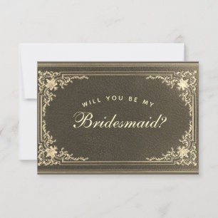 Proposta de Dama de Honra Preto Dourado Vintage Ca