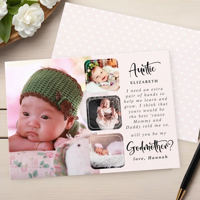 Proposta de Madrinha de Colagem de Fotos Moderna (Criador carregado)