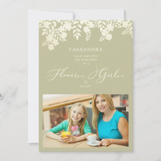 Proposta de Menina das Flores Fotográfica Moldura  (Frente)