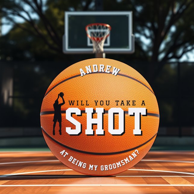 Proposta de Padrinho de Basquete Dê um Lance (Basketball Groomsman Proposal Take a Shot
)