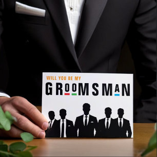 Proposta de Padrinho de casamento Homens Coloridos