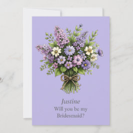 Proposta de Padrinho de Noiva com Buquê de Lavanda