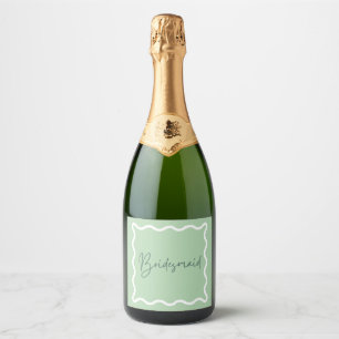 Proposta estética de Bridesmaid de onda verde