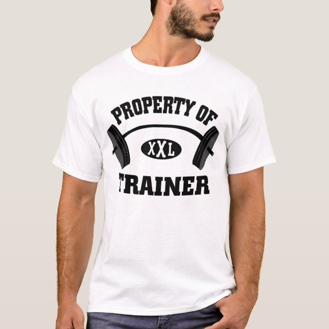 Propriedade da camisa do instrutor T do peso de (Frente)