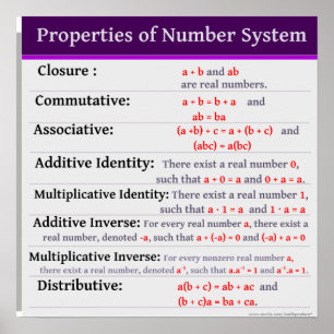 Propriedades do Poster de Matemática do Sistema de