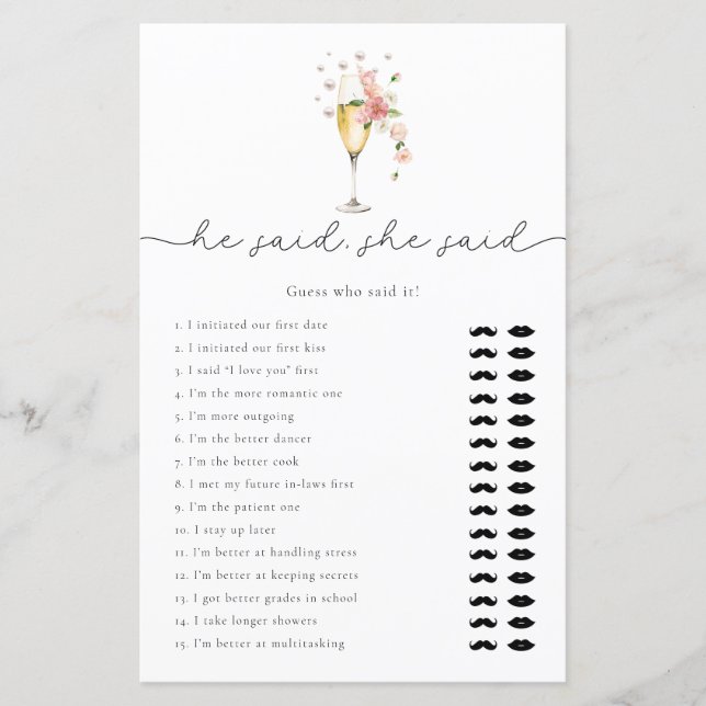 Prosecco Floral Rosa Disse Que Disse Que Disse Jog (Frente)