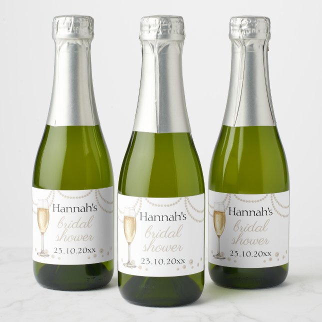 Prosecco Pérolas elegante Chuva de Bênçãos mini bo (Garrafas)