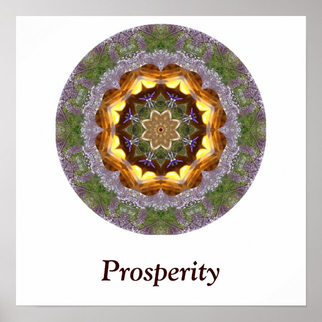 Prosperidade Mandala Poster (Frente)