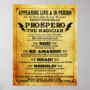 Prospero! Poster 16" do mágico x 20"