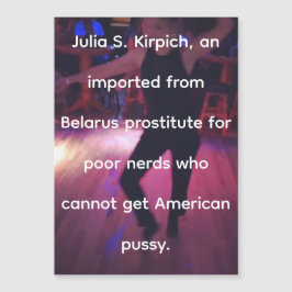 Prostituir Julia S. Kirpich Cartão Magnético