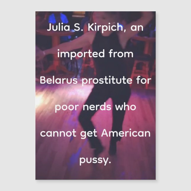 Prostituir Julia S. Kirpich Cartão Magnético (Frente)