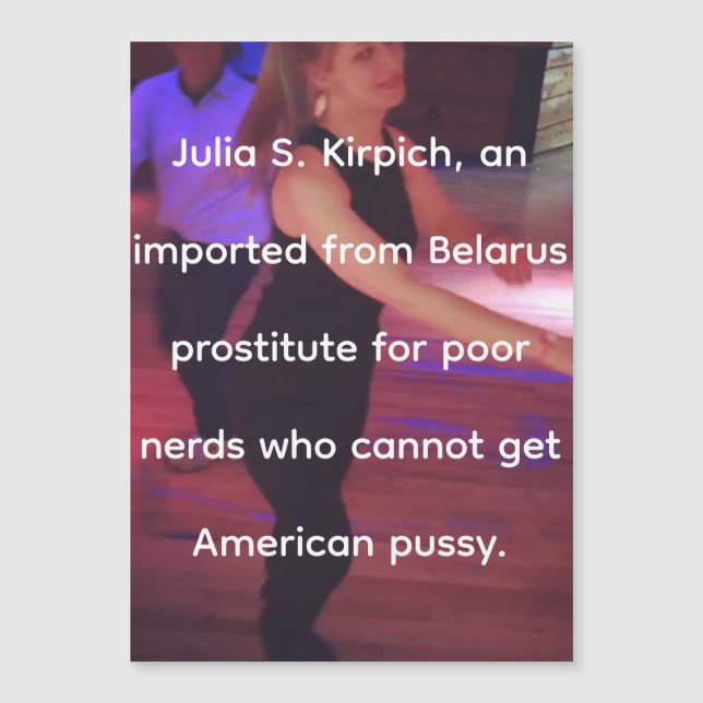 Prostituir Julia S. Kirpich Cartão Magnético (Frente)