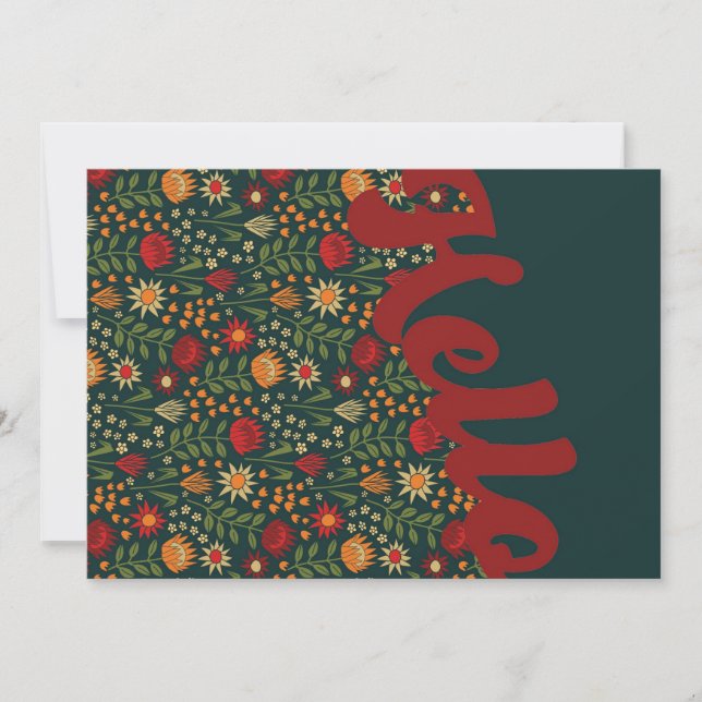 Protea Floral Milefleur Estilizada Saudação (Frente)