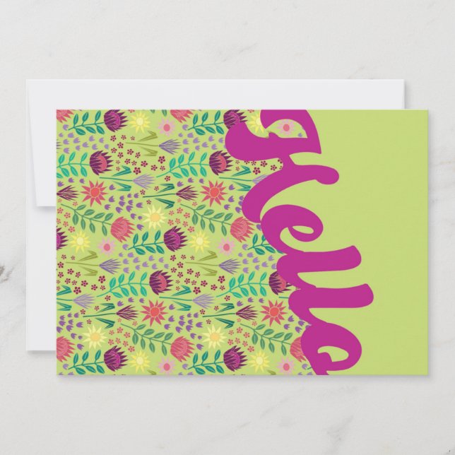 Protea Floral Milefleur Estilizada Saudação (Frente)