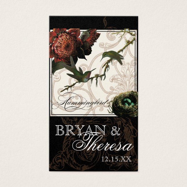 Protea Hummingbird Black Cream - Favorecer Etiquet (Frente)