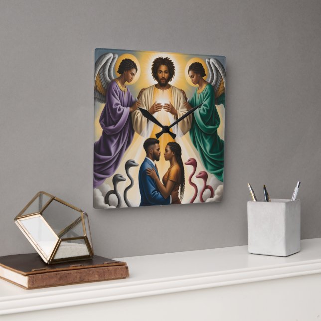 Proteção divina Relógio Decorrido do Casal Negro (Escritório)