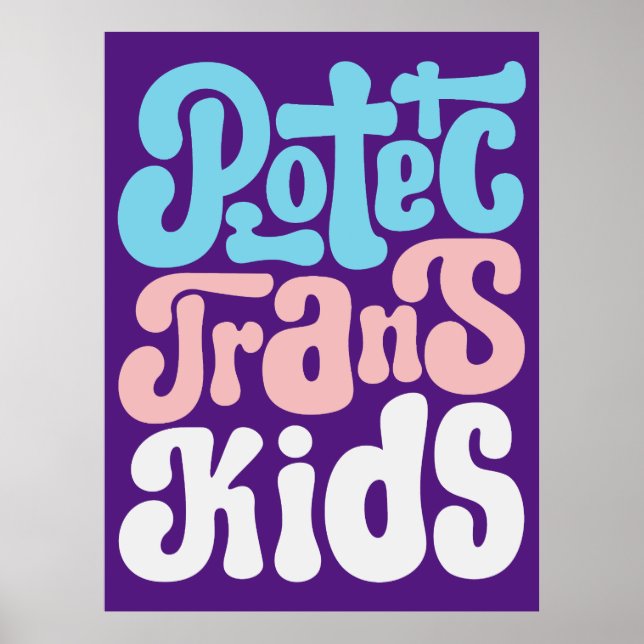 Proteger Poster de Crianças Trans (Frente)