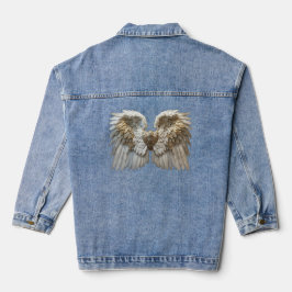"Protegido pelos anjos" Denim Jaqueta