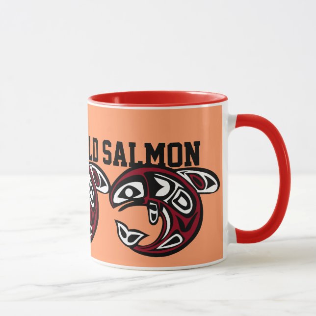 Proteja a caneca Salmon selvagem (Direita)