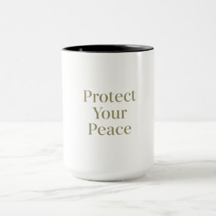 Proteja Sua Paz Caneca de Autocuidado Mínimo