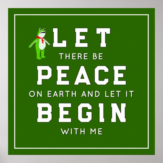 Protest Rally Peace On Earth Poster (Frente)