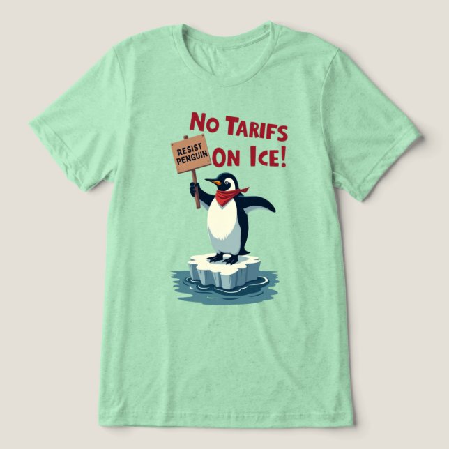 Protesto Contra Pinguins - Sem Tarifas De Gelo (Design frontal)