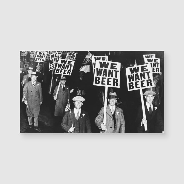 Protesto da Cerveja na Proibição Fotografia Vintag (Frente)