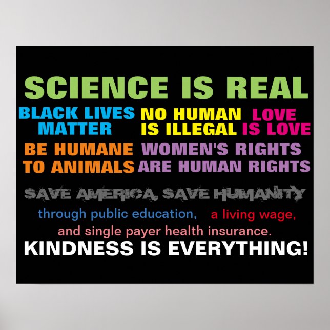 Protesto em março poster dos Direitos Humanos (Frente)