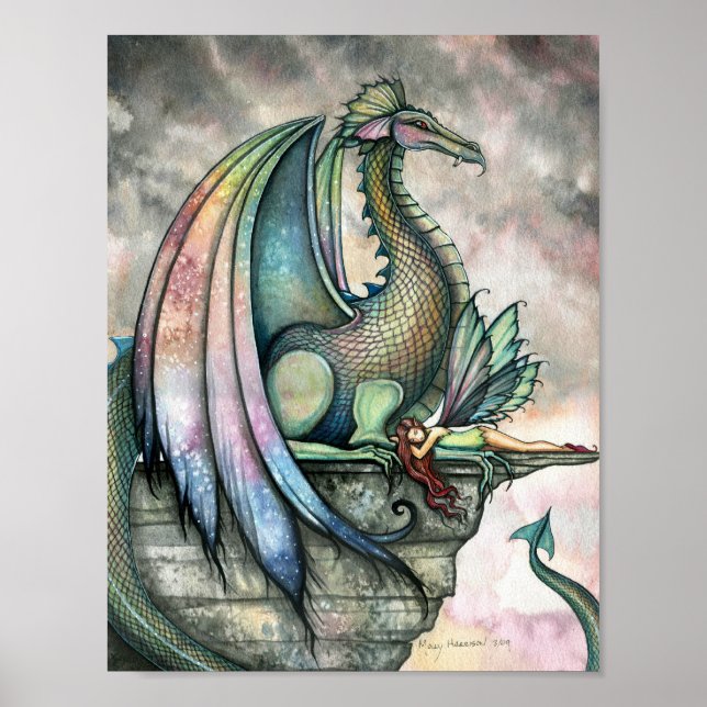 Protetor Fairy Dragon Poster por Molly Harrison (Frente)