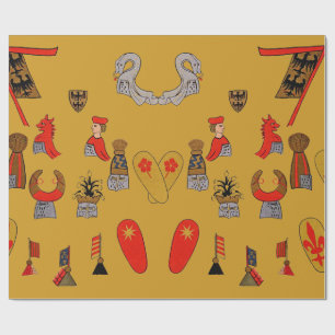 Protetores, bandeiras e papel de embrulho