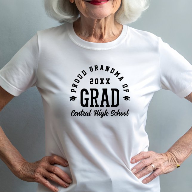 Proud Grandma Grad Varsity Typography Graduation (Criador carregado)