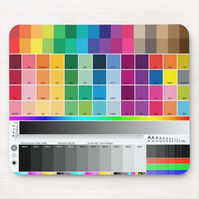 Prova de cor Mousepad (Frente)