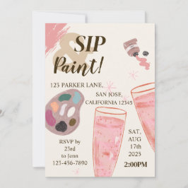 Provando De Vinho Para Tinta E Convite De Sip