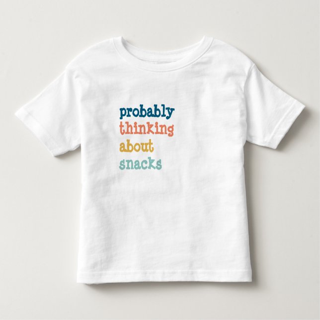 Provavelmente pensando em salgadinhos camiseta eng (Frente)