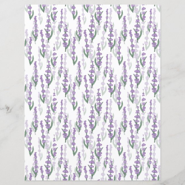 Provedação de campo de lavanda flor roxa (Frente)