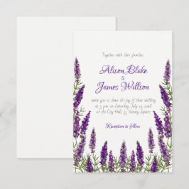 Proveniência lavander violet convite para o casame