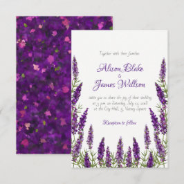 Proveniência lavander violet convite para o casame
