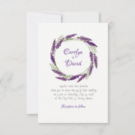 Proveniência lavander violet convite para o casame