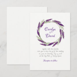 Proveniência lavander violet convite para o casame