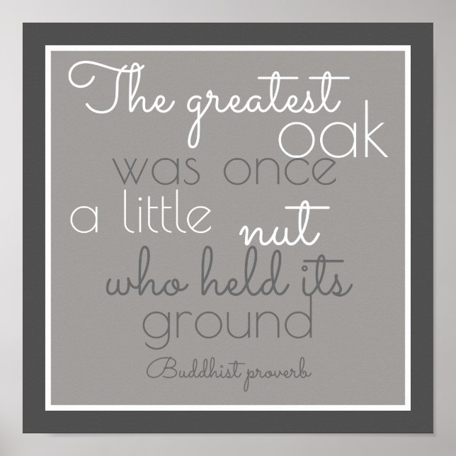 provérbio budista inspirador de poster (Frente)