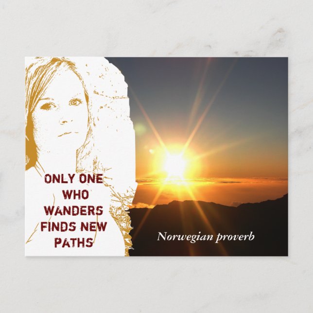 Provérbio norueguês - cartão postal (Frente)