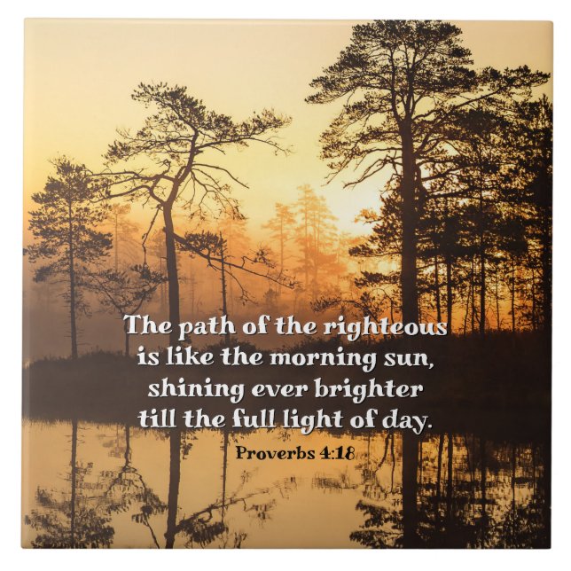 Provérbios 4:18 Caminho da Bíblia direita Versa (Frente)